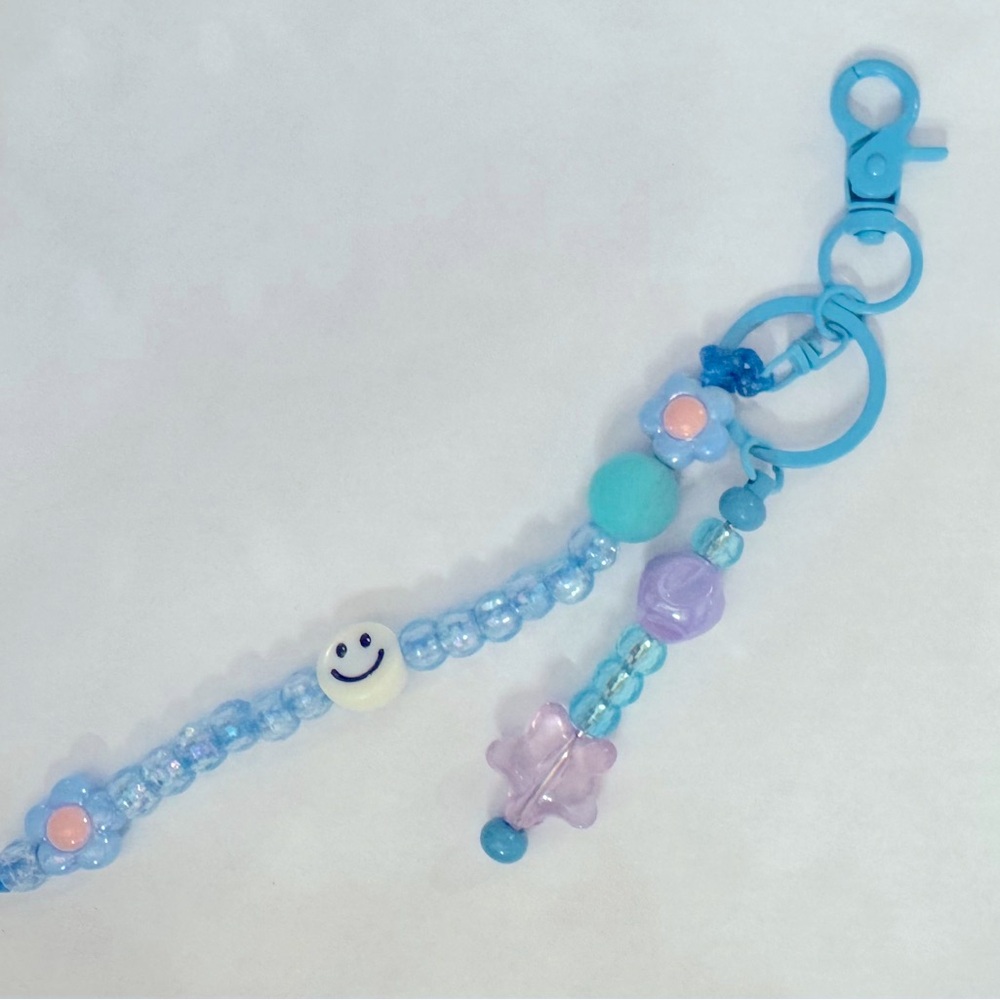 Colorful Beaded Phone Charm or bag chain